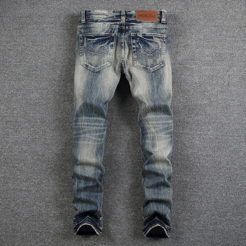 Mens Destroyed Ripped Jeans