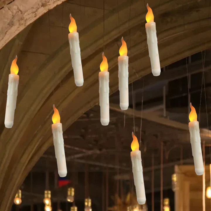 Floating LED Candles With Wand Remote Control