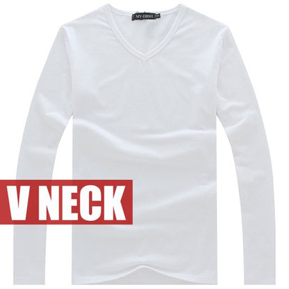 Elastic Long Sleeve V-Neck