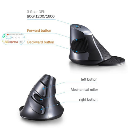 ERGONOMIC VERTICAL WIRELESS MOUSE