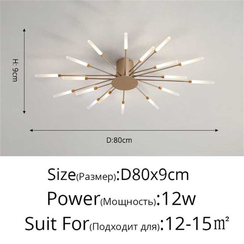 Premium Nordic Styled Firework Shape Ceiling Light