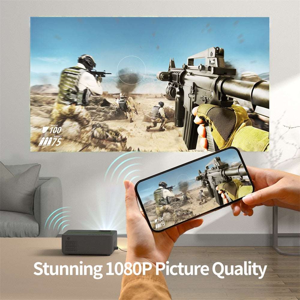 CineCast - 5G Full HD Movie Projector With WiFi And Bluetooth