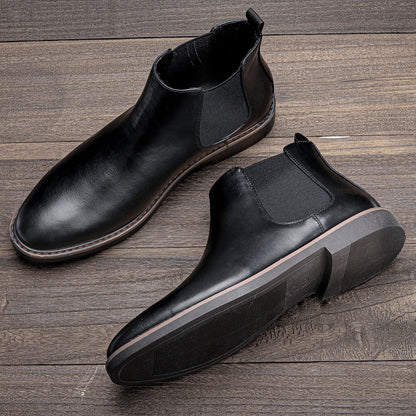 Men Leather Ankle Boots