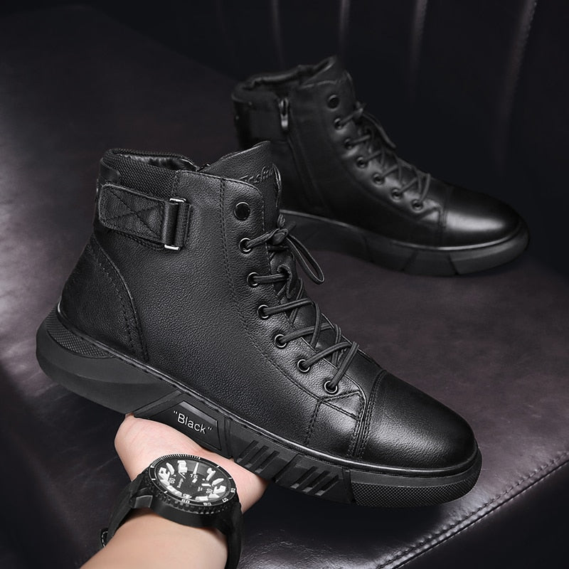 Men’s Black Leather Boots