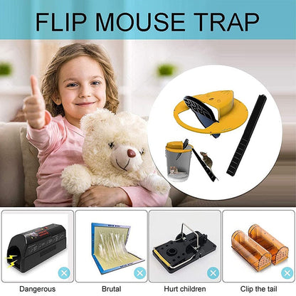 FLIP-N-SLIDE BUCKET LID MOUSE TRAP