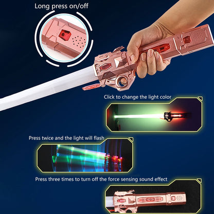 🪄 LuminEdge- 7 Color Galaxy Retractable Toy Laser Sword 🌌